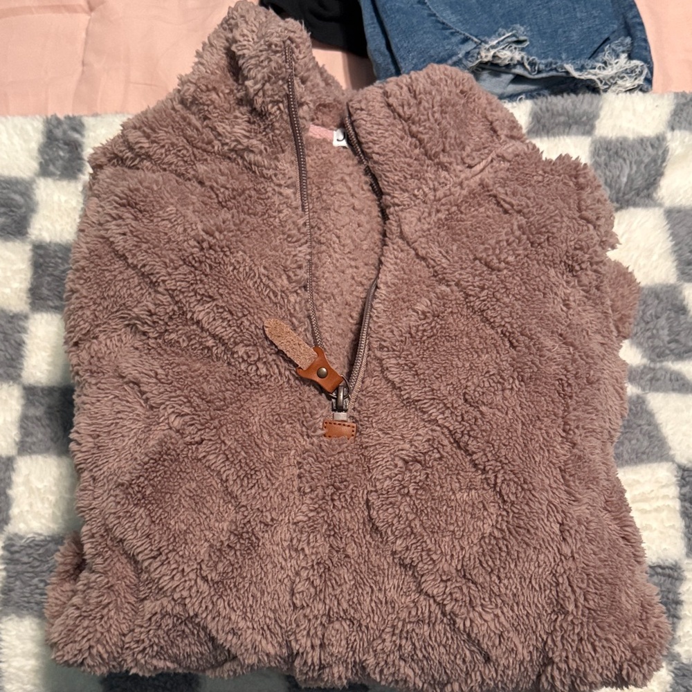 Plush Taupe Women's Turtleneck Sweater